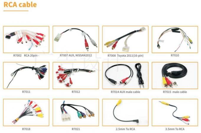 Personnaliser l'assemblage du câble Adaptateur de signal de virage Fil pour voiture Vidéo et audio 2
