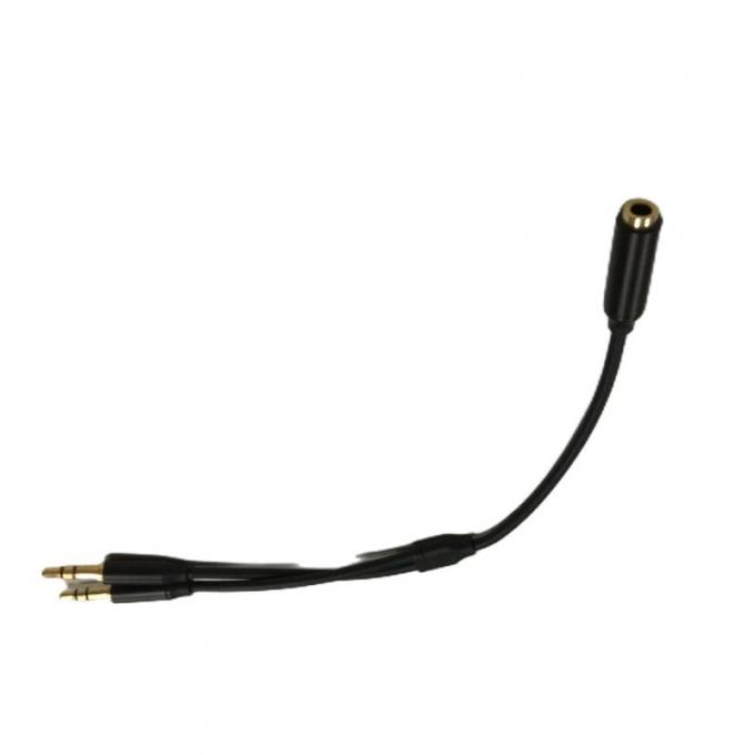 Y Splitter câble câble harnais audio câble casque 3,5 mm 2 câble mic mâle 1