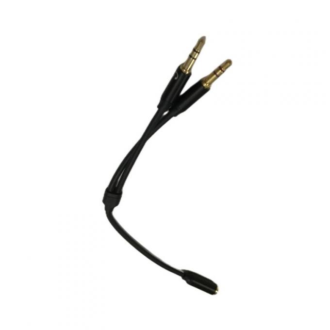 Y Splitter câble câble harnais audio câble casque 3,5 mm 2 câble mic mâle 2