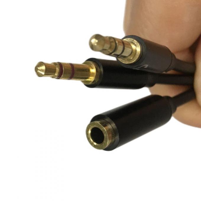 Y Splitter câble câble harnais audio câble casque 3,5 mm 2 câble mic mâle 3