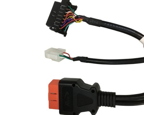 Personnaliser le câblage du harnais d'entretien de voiture 2 mâle à 1 femelle BMW 16 broches câble OBD