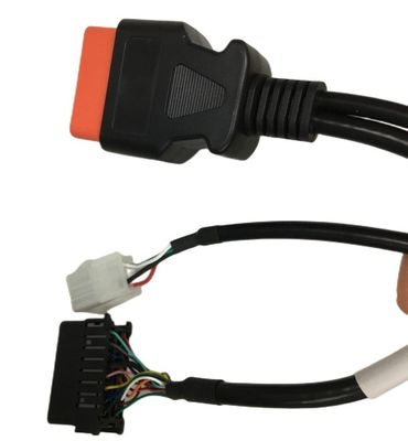 Personnaliser le câblage du harnais d'entretien de voiture 2 mâle à 1 femelle BMW 16 broches câble OBD