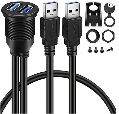 ODM câble câble deux câbles d'extension USB monture de tableau de bord automobile