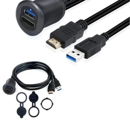 ODM câble câble deux câbles d'extension USB monture de tableau de bord automobile