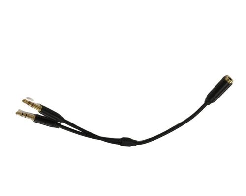 Y Splitter câble câble harnais audio câble casque 3,5 mm 2 câble mic mâle