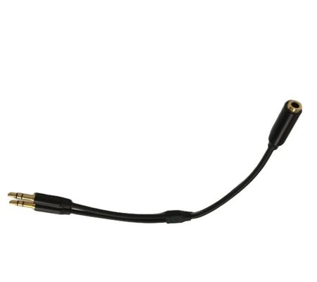 Y Splitter câble câble harnais audio câble casque 3,5 mm 2 câble mic mâle