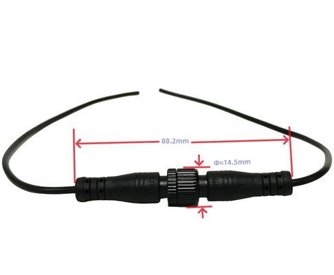Cable mâle droit M12 pour équipement LED / appareil médical OEM