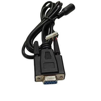 Harnais de fil Dub-9 personnalisé avec connecteur d'imprimante à 4 broches et connecteur de courant alternatif