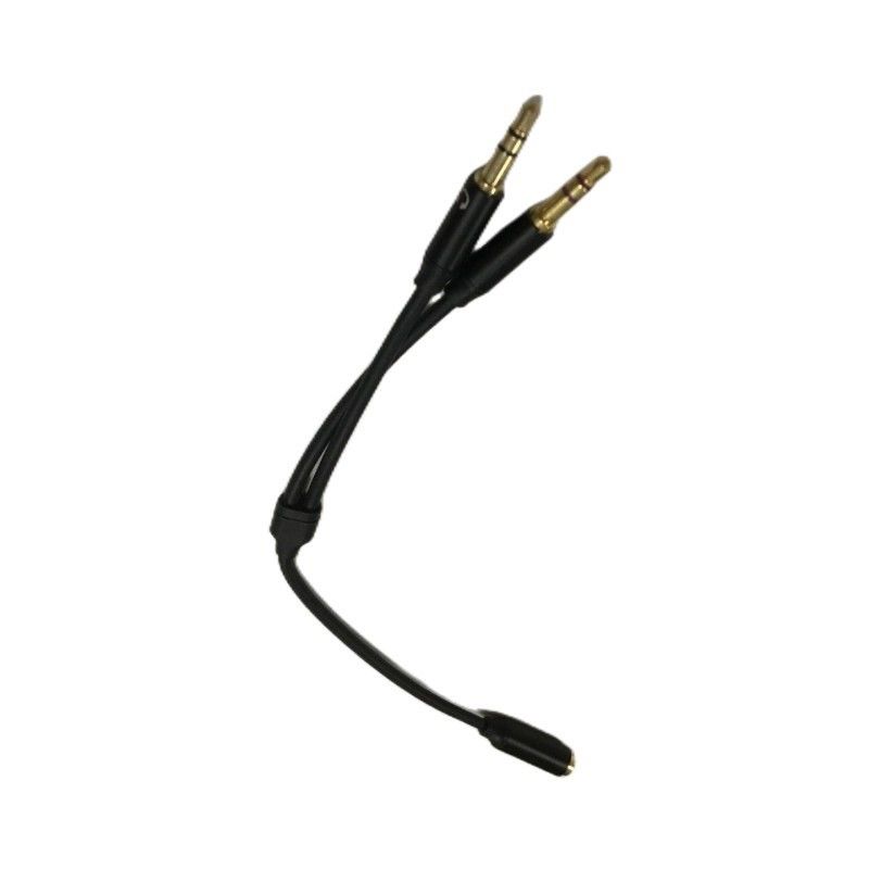 Y Splitter câble câble harnais audio câble casque 3,5 mm 2 câble mic mâle