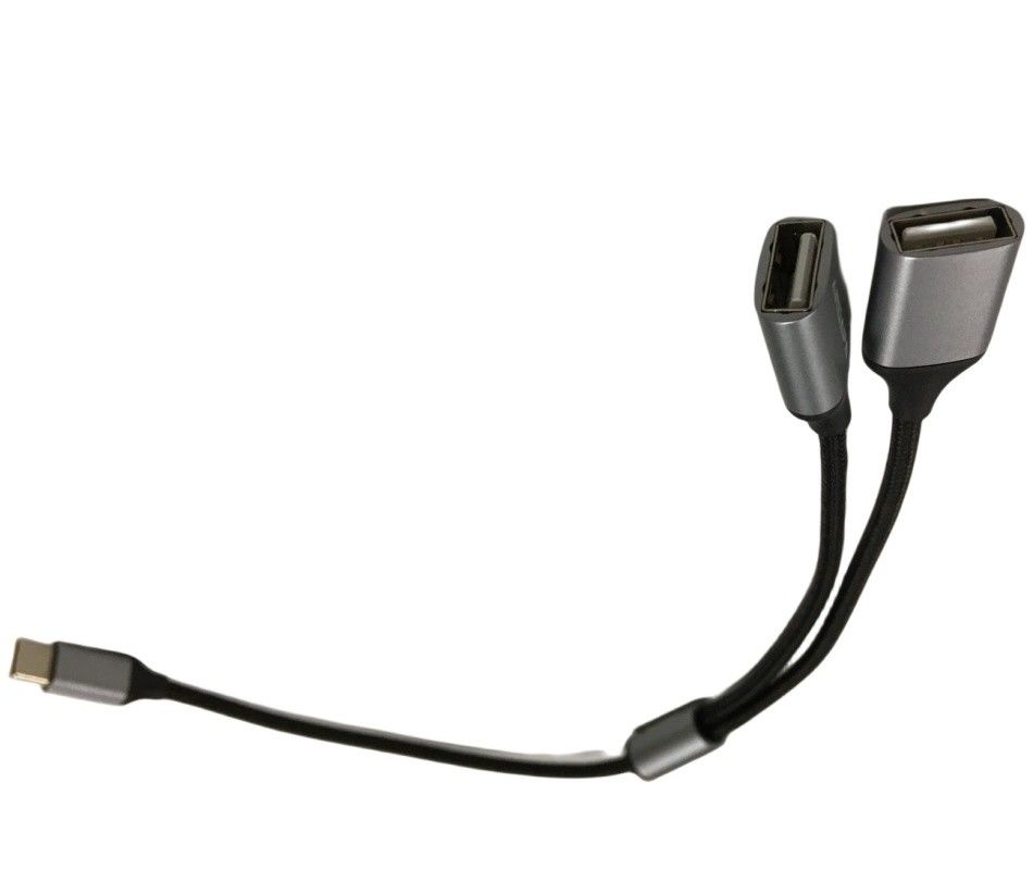 Assemblage de câbles de 3 m 1 type C à 2 USB 2 en 1 câble USB